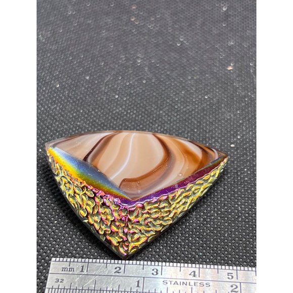 Multi Color Czech 1950's Futuristic Glass Brooch Brusel Style - Picture 3 of 8